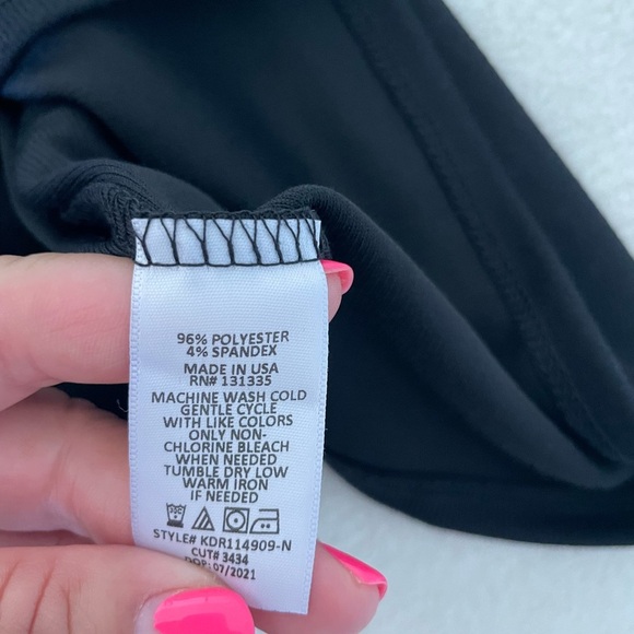 Socialite Black Long Sleeve Dress with Twist Detail - Picture 8 of 8